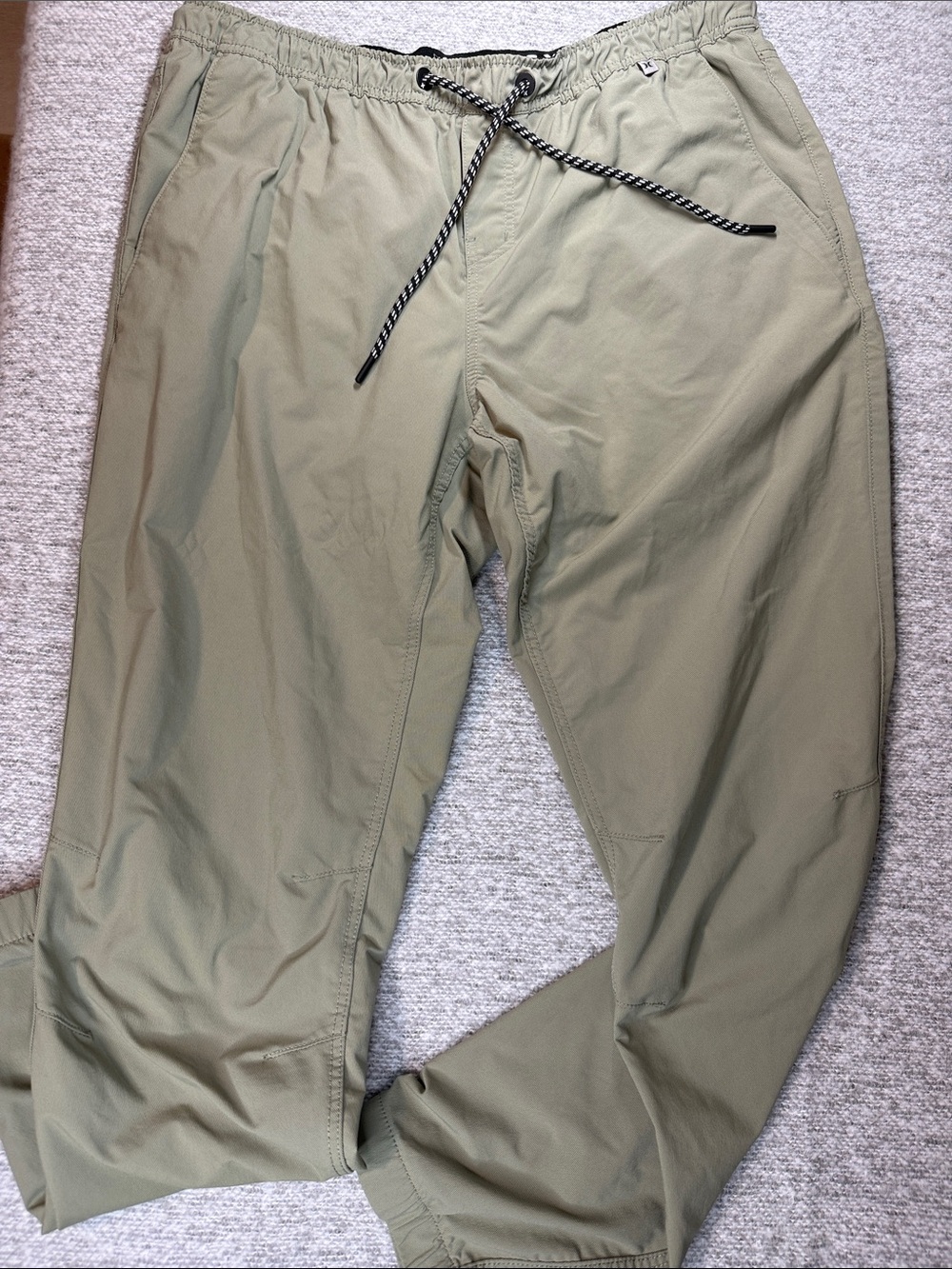 Hurley Men's Lightweight Olive Drawstring Joggers
